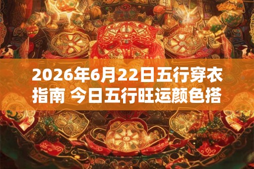 2026年6月22日五行穿衣指南 今日五行旺运颜色搭配