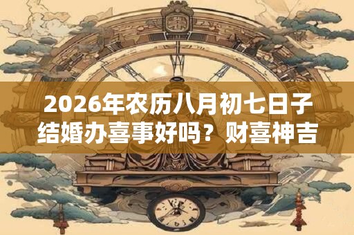 2026年农历八月初七日子结婚办喜事好吗?财喜神吉位? 2026年农历八月初七日子结婚办喜事好吗?财喜神吉位?