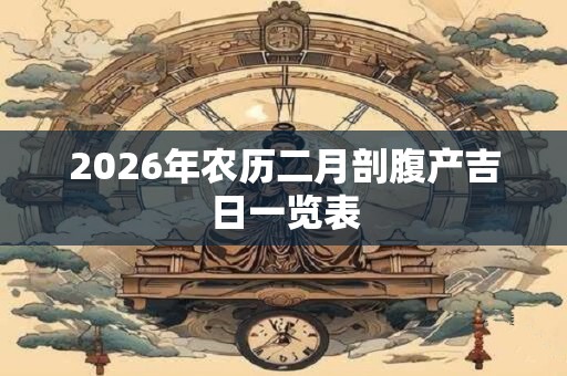 2026年农历二月剖腹产吉日一览表