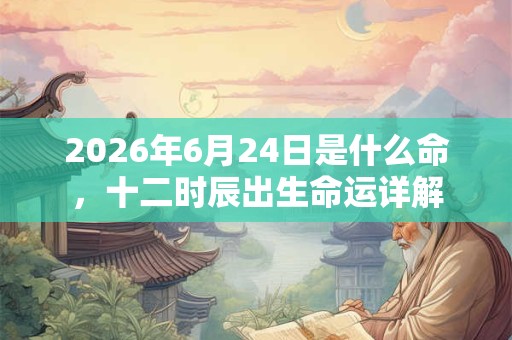 2026年6月24日是什么命,十二时辰出生命运详解 2026年6月24日是什么命,十二时辰出生命运详解