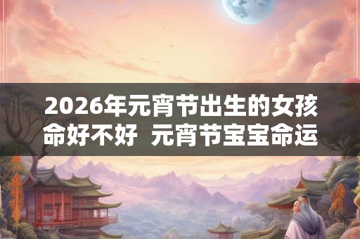 2026年元宵节出生的女孩命好不好  元宵节宝宝命运解析