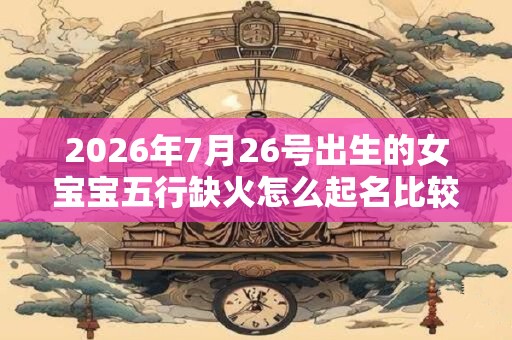 2026年7月26号出生的女宝宝五行缺火怎么起名比较好 2026年7月26号出生的女宝宝五行缺火怎么起名比较好