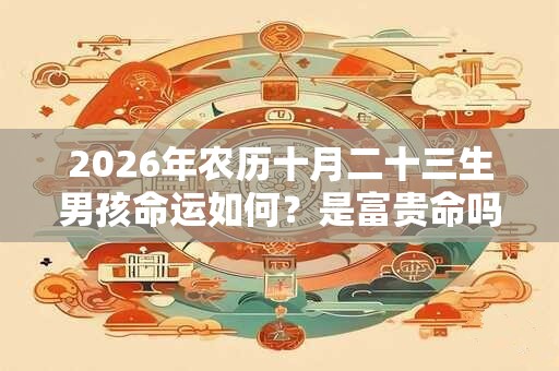 2026年农历十月二十三生男孩命运如何?是富贵命吗? 2026年农历十月二十三生男孩命运如何?是富贵命吗?