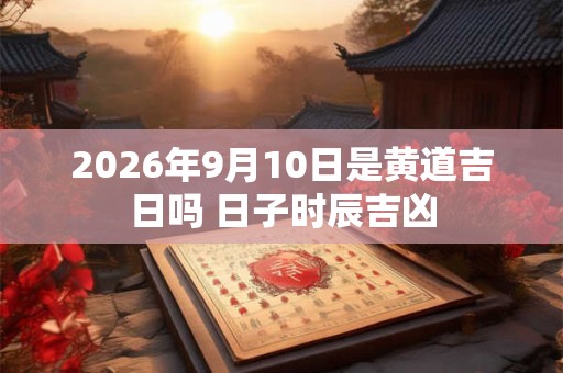 2026年9月10日是黄道吉日吗 日子时辰吉凶 2026年9月10日是黄道吉日吗 日子时辰吉凶