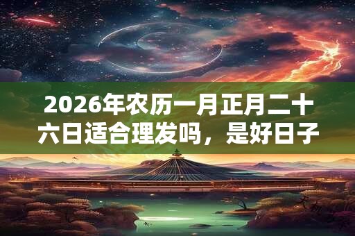 2026年农历一月正月二十六日适合理发吗,是好日子吗? 2026年农历一月正月二十六日适合理发吗,是好日子吗?