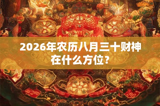 2026年农历八月三十财神在什么方位? 2026年农历八月三十财神在什么方位?