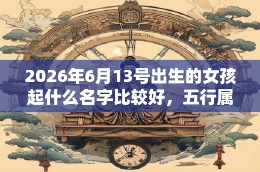 2026年6月13号出生的女孩起什么名字比较好，五行属什么