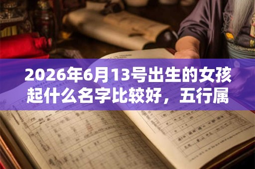 2026年6月13号出生的女孩起什么名字比较好，五行属什么