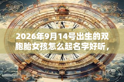 2026年9月14号出生的双胞胎女孩怎么起名字好听，五行属什么？