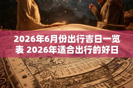 2026年6月份出行吉日一览表 2026年适合出行的好日子 2026年6月份出行吉日一览表 2026年适合出行的好日子
