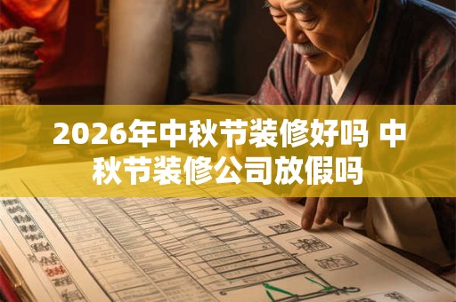 2026年中秋节装修好吗 中秋节装修公司放假吗