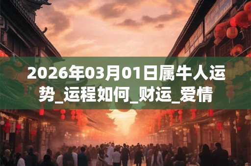 2026年03月01日属牛人运势_运程如何_财运_爱情