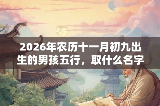 2026年农历十一月初九出生的男孩五行，取什么名字好？