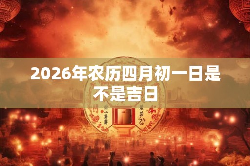 2026年农历四月初一日是不是吉日