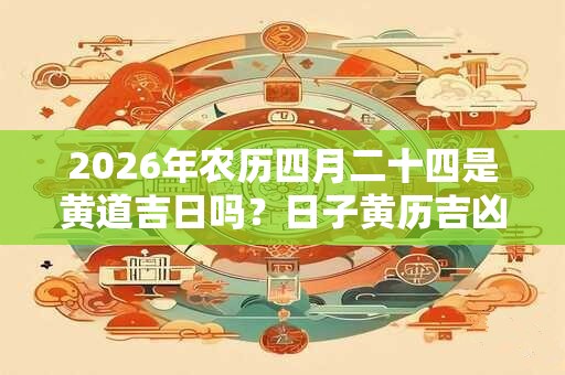 2026年农历四月二十四是黄道吉日吗?日子黄历吉凶? 2026年农历四月二十四是黄道吉日吗?日子黄历吉凶?