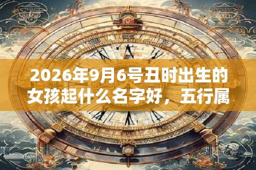 2026年9月6号丑时出生的女孩起什么名字好，五行属什么