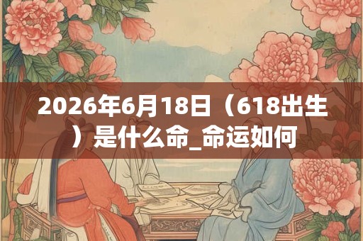 2026年6月18日（618出生）是什么命_命运如何