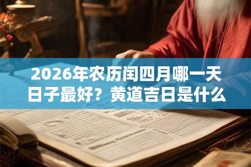 2026年农历闰四月哪一天日子最好？黄道吉日是什么意思？