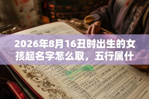 2026年8月16丑时出生的女孩起名字怎么取，五行属什么