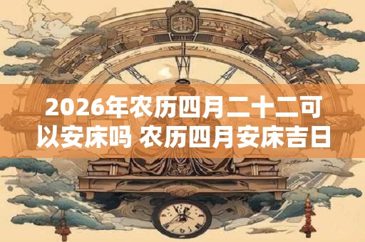 2026年农历四月二十二可以安床吗 农历四月安床吉日一览！