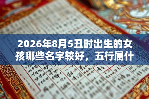 2026年8月5丑时出生的女孩哪些名字较好，五行属什么