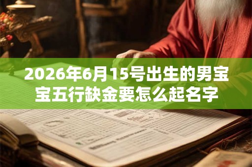 2026年6月15号出生的男宝宝五行缺金要怎么起名字