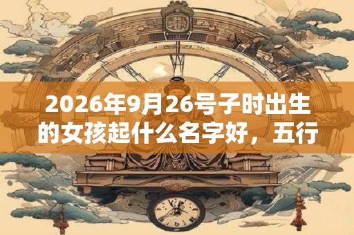2026年9月26号子时出生的女孩起什么名字好，五行属什么