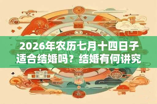 2026年农历七月十四日子适合结婚吗？结婚有何讲究和忌讳？
