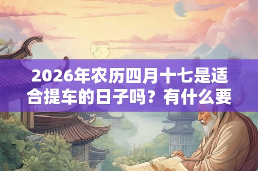 2026年农历四月十七是适合提车的日子吗？有什么要注意的？