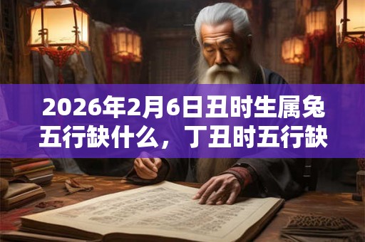 2026年2月6日丑时生属兔五行缺什么，丁丑时五行缺什么