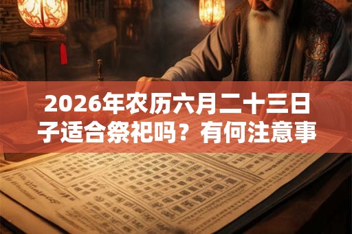 2026年农历六月二十三日子适合祭祀吗？有何注意事项？