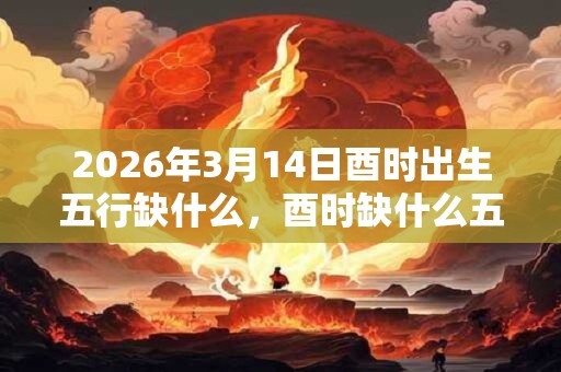2026年3月14日酉时出生五行缺什么，酉时缺什么五行
