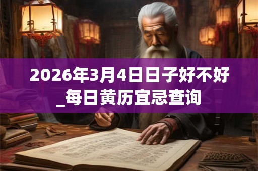 2026年3月4日日子好不好_每日黄历宜忌查询
