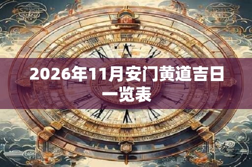2026年11月安门黄道吉日一览表