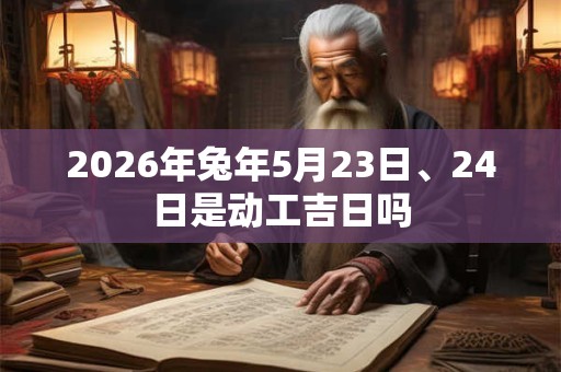 2026年兔年5月23日、24日是动工吉日吗