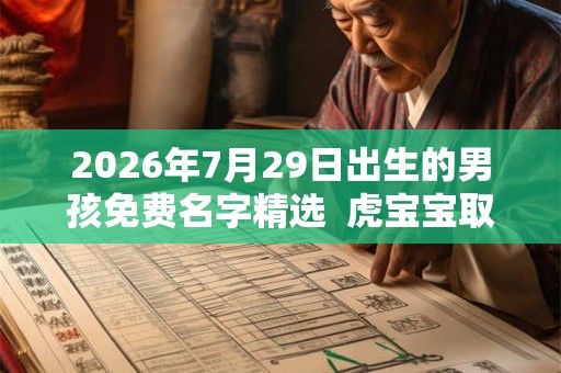 2026年7月29日出生的男孩免费名字精选 虎宝宝取名 2026年7月29日出生的男孩免费名字精选 虎宝宝取名
