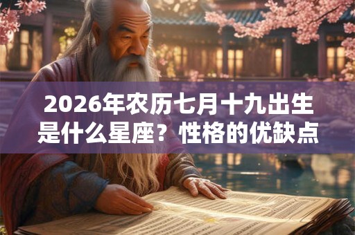 2026年农历七月十九出生是什么星座？性格的优缺点？