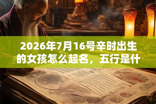 2026年7月16号辛时出生的女孩怎么起名，五行是什么？