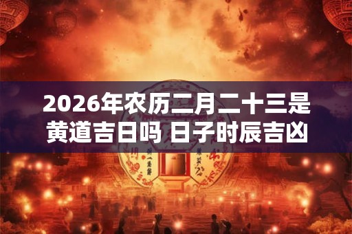 2026年农历二月二十三是黄道吉日吗 日子时辰吉凶