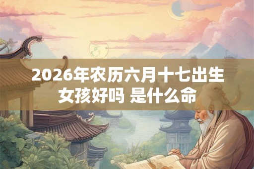 2026年农历六月十七出生女孩好吗 是什么命 2026年农历六月十七出生女孩好吗 是什么命