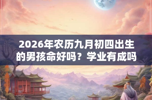 2026年农历九月初四出生的男孩命好吗?学业有成吗? 2026年农历九月初四出生的男孩命好吗?学业有成吗?