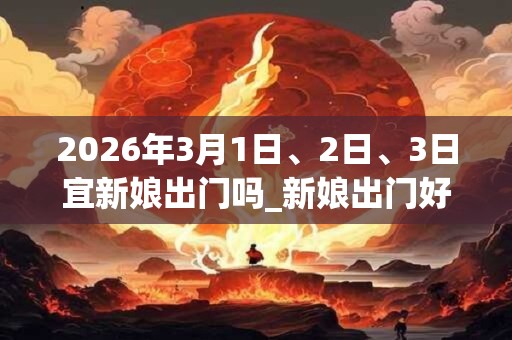 2026年3月1日、2日、3日宜新娘出门吗_新娘出门好不好