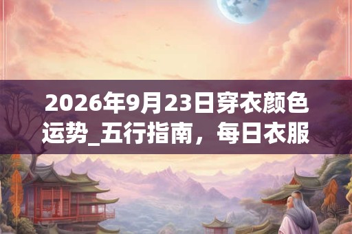 2026年9月23日穿衣颜色运势_五行指南,每日衣服颜色幸运色 2026年9月23日穿衣颜色运势_五行指南,每日衣服颜色幸运色