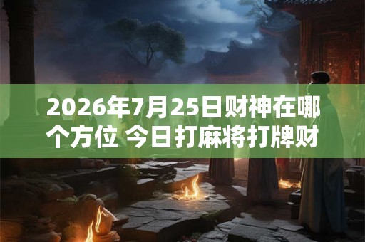 2026年7月25日财神在哪个方位 今日打麻将打牌财运方位！