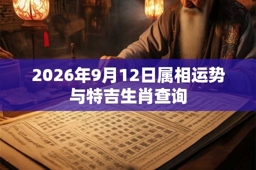 2026年9月12日属相运势与特吉生肖查询 2026年9月12日属相运势与特吉生肖查询