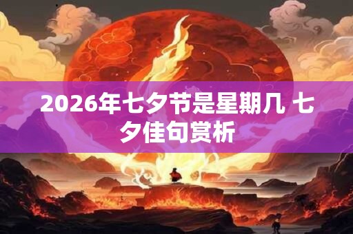 2026年七夕节是星期几 七夕佳句赏析