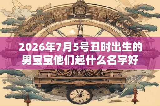 2026年7月5号丑时出生的男宝宝他们起什么名字好