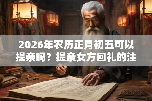 2026年农历正月初五可以提亲吗?提亲女方回礼的注意事项 2026年农历正月初五可以提亲吗?提亲女方回礼的注意事项