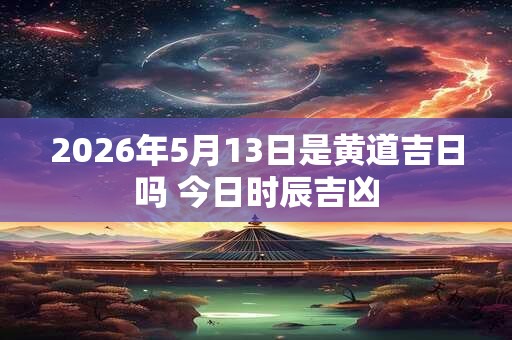 2026年5月13日是黄道吉日吗 今日时辰吉凶