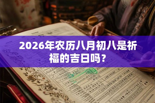 2026年农历八月初八是祈福的吉日吗？